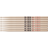 Vic Firth P5A.3-P5A.1 American Classic 5A Drum Sticks, Wooden Tip (4 Pairs)