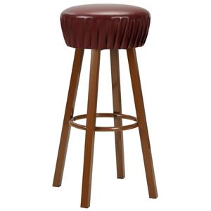 Barstoelen kunstleer bruin 2 st