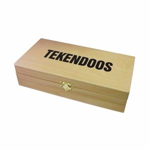 Houten tekendoos 25 x 12.5 cm Multi