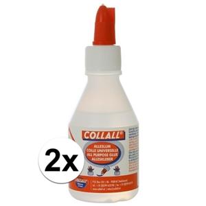 2x Hobby alleslijm 100 ml Transparant