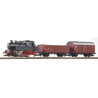 pikog 37120G Start-Set Dampflok BR 80 mit 2 Güterwagen der DB