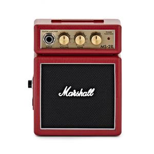 Marshall MS-2R Miniatur-Gitarrenverstärker mit Batteriebetrieb, rot