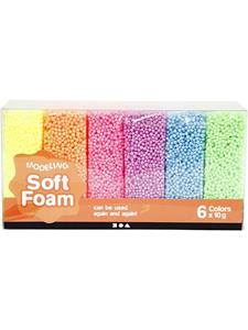 creativcompany Soft Foam - Sortierte Farben - (6 x 10 g)