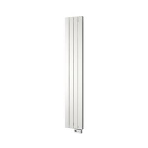 Plieger Cavallino Retto-EL II/Fischio elektrische designradiator verticaal m. wit verwarmingselement 1800x298mm 800W mat zwart 7250455