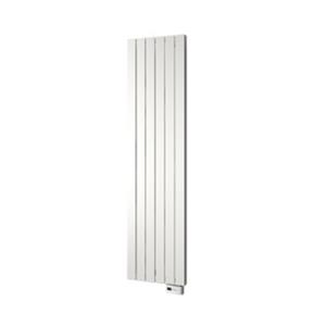 Plieger Cavallino Retto-EL II/Fischio elektrische designradiator verticaal m. wit verwarmingselement 1800x450mm 1000W mat zwart 7250456