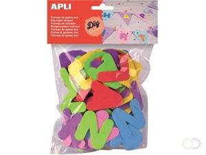 Apli Kids schuimrubber letters, blister met 104 stuks in geassorteerde kleuren