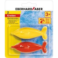 Eberhard Faber Waskrijt  vorm dolfijn 2 stuks assorti
