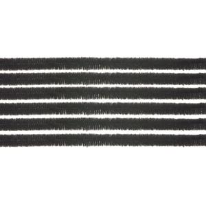 20x chenilledraad zwart 50 cm Zwart