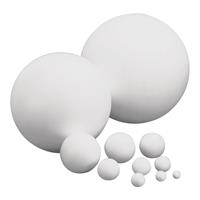 Rayher hobby materialen 2x stuks piepschuim ballen van 20 cm hobby artikelen Wit