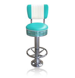 Retro Barkruk BS-27CB Footring Turquoise