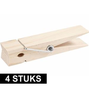 4x Grote XXL wasknijpers 15 cm Beige