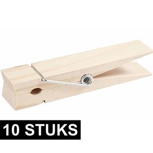 10x Grote XXL wasknijpers 15 cm Beige