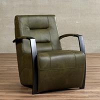 Gijs Meubels Leren fauteuil magnificent, groen leer, groene stoel