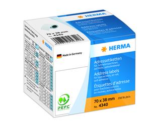 HERMA Adress-Etiketten, 70 x 38 mm, endlos, weiß