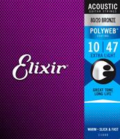 Elixir 11000 Acoustic 80/20 Bronze Polyweb Extra Light 10-47