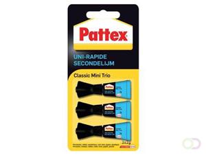 Pattex Secondelijm  Classic mini trio tube 3x1gram op blister