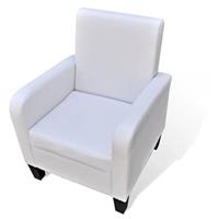 Fauteuil modern kunstleer wit