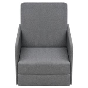 Slaapstoel uitklapbaar lichtgrijs 59,5x72x72,5 cm stof