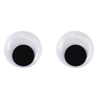 30x Wiebel oogjes/googly eyes 15 mm Multi
