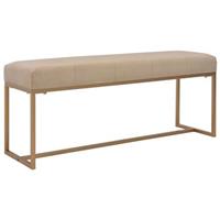 Bankje 120 cm fluweel beige