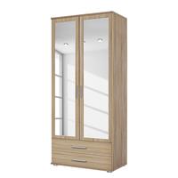 Rauch Blue home24 Rauch Pack´s Drehtürenschrank Rasant Eiche Sonoma Dekor mit Spiegel 85x188x52 cm (BxHxT) 2-türig Spanplatte Modern
