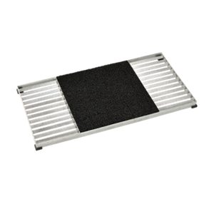 Trendyard Deurmat rooster verzinkt Cubic kokosmat in het midden zwart 40 x 88 x 3,5 cm