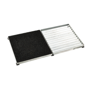 Trendyard Deurmat rooster verzinkt Cubic met kunststofmat zwart 40 x 80 x 3,5 cm