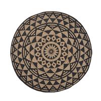Tapijt zwart ø120 cm ALAKIR