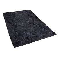 Moderner Teppich Leder schwarz 160 x 230 cm Kasar - BELIANI