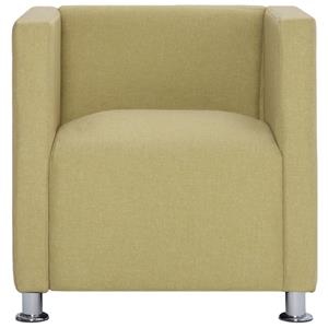 Fauteuil kubus polyester groen