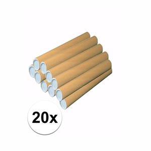 20x Kartonnen hobby koker 43 cm Bruin