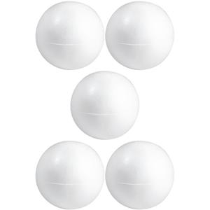 Rayher hobby materialen 5x Hobby/DIY holle piepschuim bal/bol 15 cm halve schalen Wit