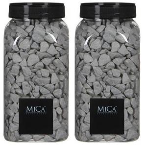 Mica Decorations Decoratie/hobby stenen grijs 2 kg Grijs