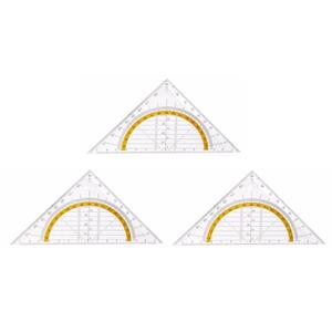 3x Geo driehoek 14 cm Transparant