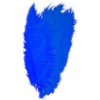 10x Grote decoratie veren/struisvogelveren blauw 50 cm Blauw