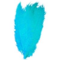 20x Grote decoratie veren/struisvogelveren turquoise 50 cm Turquoise