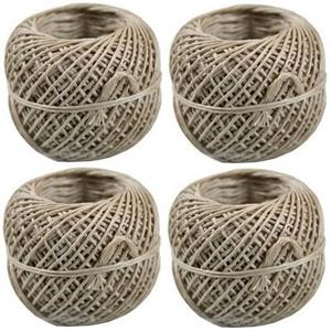 4x Bindtouw bolletjes van 50 meter Beige