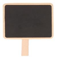 Krijtbordje/memobordje op knijper 7 x 5 cm Zwart