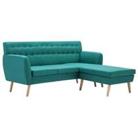 vidaXL Sofa in L-Form Stoffbezug 171,5 x 138 x 81,5 cm  Grün