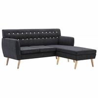 vidaXL Sofa in L-Form Stoffbezug 171,5 x 138 x 81,5 cm Dunkelgrau Grau