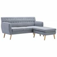 vidaXL Sofa in L-Form Stoffbezug 171,5 x 138 x 81,5 cm Hellgrau Grau