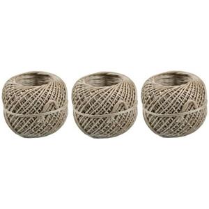 3x Bindtouw bolletjes van 50 meter Beige