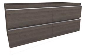 Wiesbaden Tigris onderkast 120 x 46 cm houtnerf grijs 38.6007