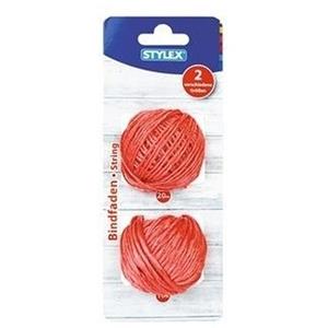 Stylex 2x Bollen touw roze Roze