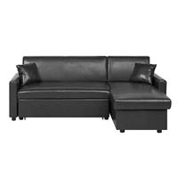OGNA Hoekbank Zwart Polyester 131x196