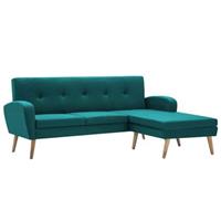 vidaXL Sofa Sofa in L-Form Stoffbezug 186 x 136 x 79 cm Grün