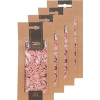 4x Zakje lichtroze houtsnippers 150 gram Roze