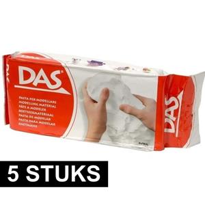 5x DAS boetseer klei wit 500 gram Wit