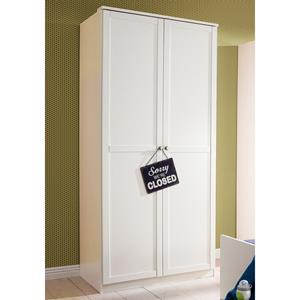 home24 Wimex Kleiderschrank Filou I Alpinweiß 95x198x58 cm (BxHxT) 2-türig Spanplatte Landhaus