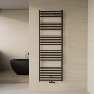 Douche Concurrent Designradiator Nile Gobi 180x60 cm Geborsteld Mat Zwart Midden-Onderaansluiting